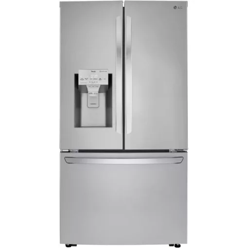 LG 23.5-cu ft Counter-depth Smart French Door Refrigerator with Dual Ice Maker (Fingerprint Resistant) ENERGY STAR