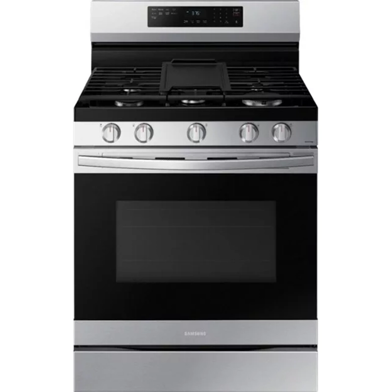Samsung – 6.0 cu. ft. Freestanding Gas Range with WiFi, No-Preheat Air Fry & Convection – Stainless Steel