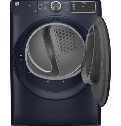 GE 7.8 cu. ft. Smart Electric Dryer with Sanitize Cycle – Sapphire Blue